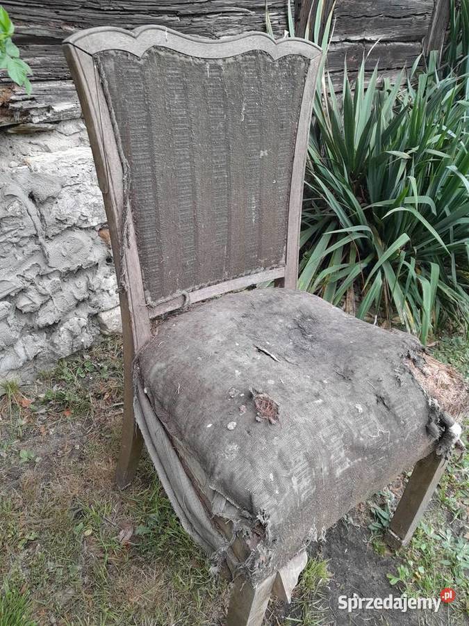 Stary zabytkowy fotel baza do renowacji zabytek Dąbrowa Górnicza