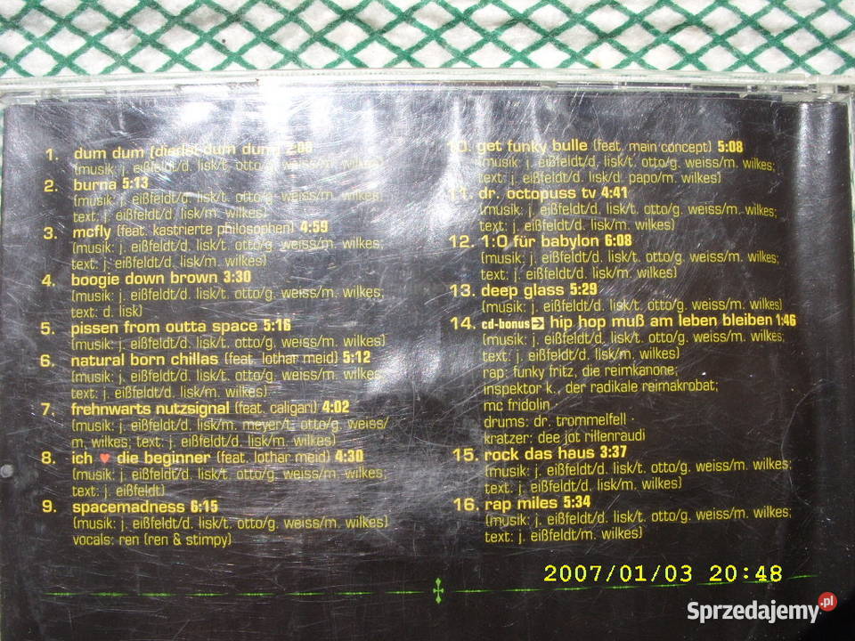 RAP CD ABSOLUTTE BEGINNERFLASHNIZM 1 płyta dolnośląskie Wołów sprzedam