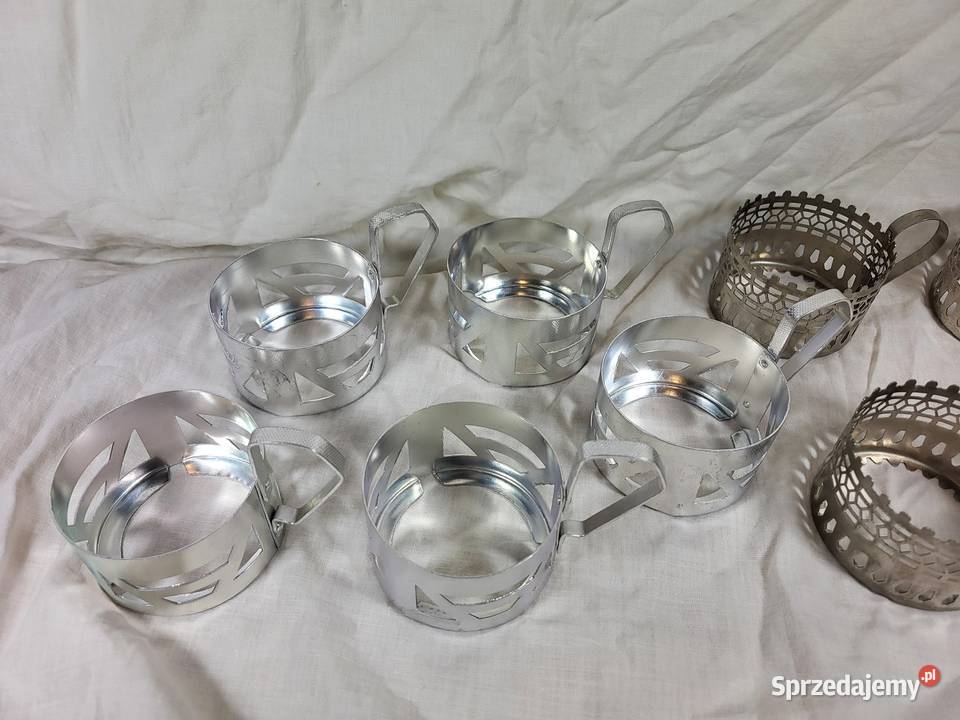 Koszyczki na szklanki PRL 2 zestawy Warszawa