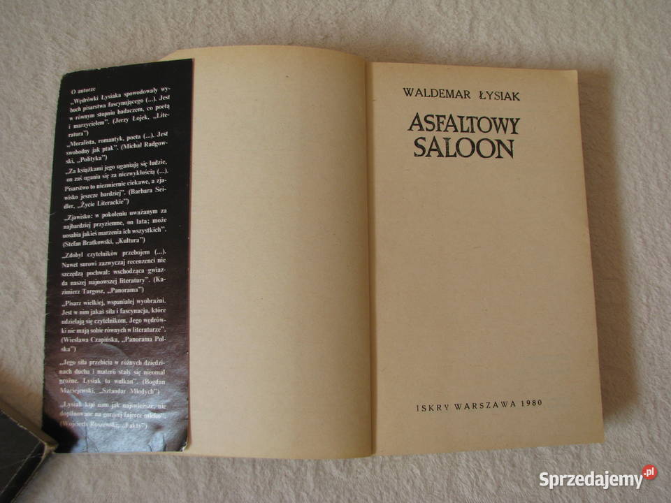 Asfaltowy saloon Waldemar Łysiak Wydanie I małopolskie Brzegi
