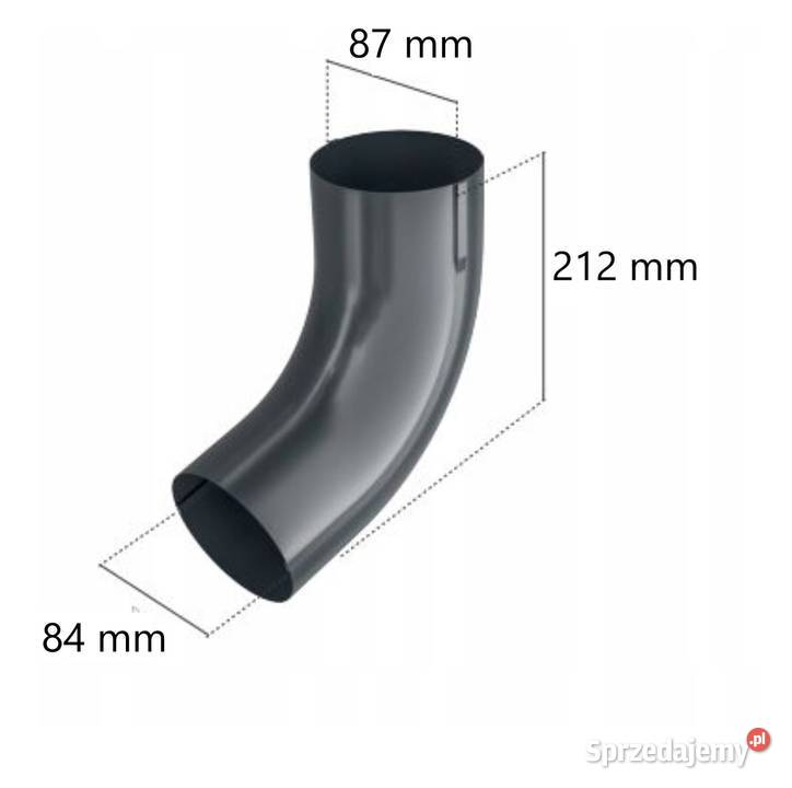 Bryza STAL Kolano 90 mm brązowy ral 8017