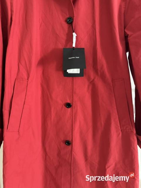 Płaszcz damski XS Massimo Dutti czerwony z Bez wzoru śląskie Częstochowa