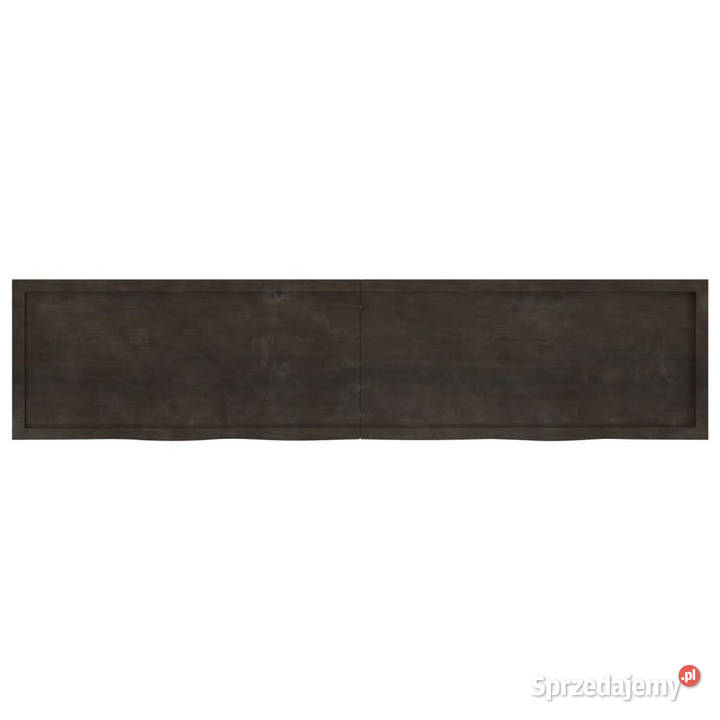 Blat stołu ciemnobrązowy 220x50x26 lite drewno