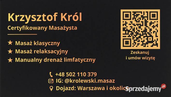 Masaż mobilny Warszawa i mazowieckie