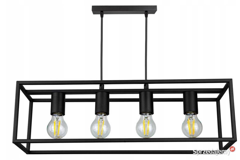 Lampa sufitowa wisząca 4xE27 LOFT EDISON czarna Choroszcz sprzedam