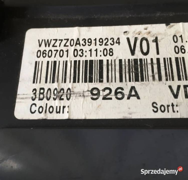 LICZNIK VW PASSAT B5 FL 19 TDI 3B0920929A świętokrzyskie Działoszyce