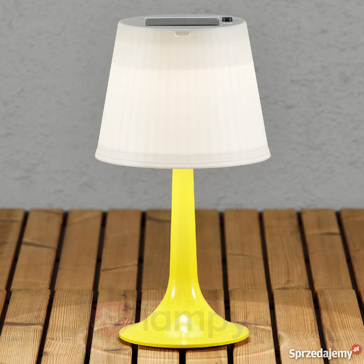 Żółta solarna lampa stołowa LED ASSISI SITRA Oświetlenie mazowieckie
