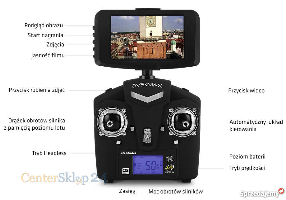 Duży dron 62 OVERMAX XBee Drone 52 FPV WIFI 14 lat+ wielkopolskie Poznań