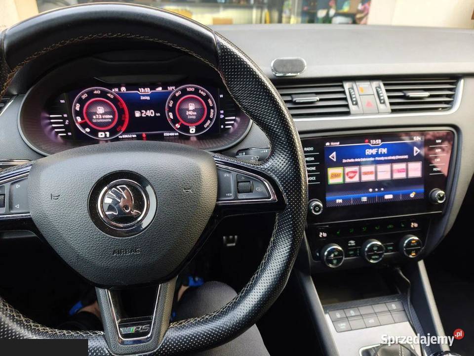 Skoda Octavia 20 TDI RS DSG 184 2019r 232140km Octavia kujawsko-pomorskie Zielonka