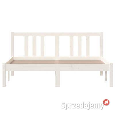 vidaXL Rama łóżka biała lite drewno 140 x 200 Warszawa