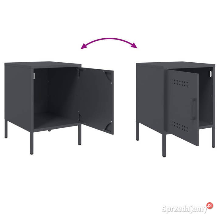 Szafka nocna antracytowa 36x39x505 stal WM842914 mazowieckie Warszawa