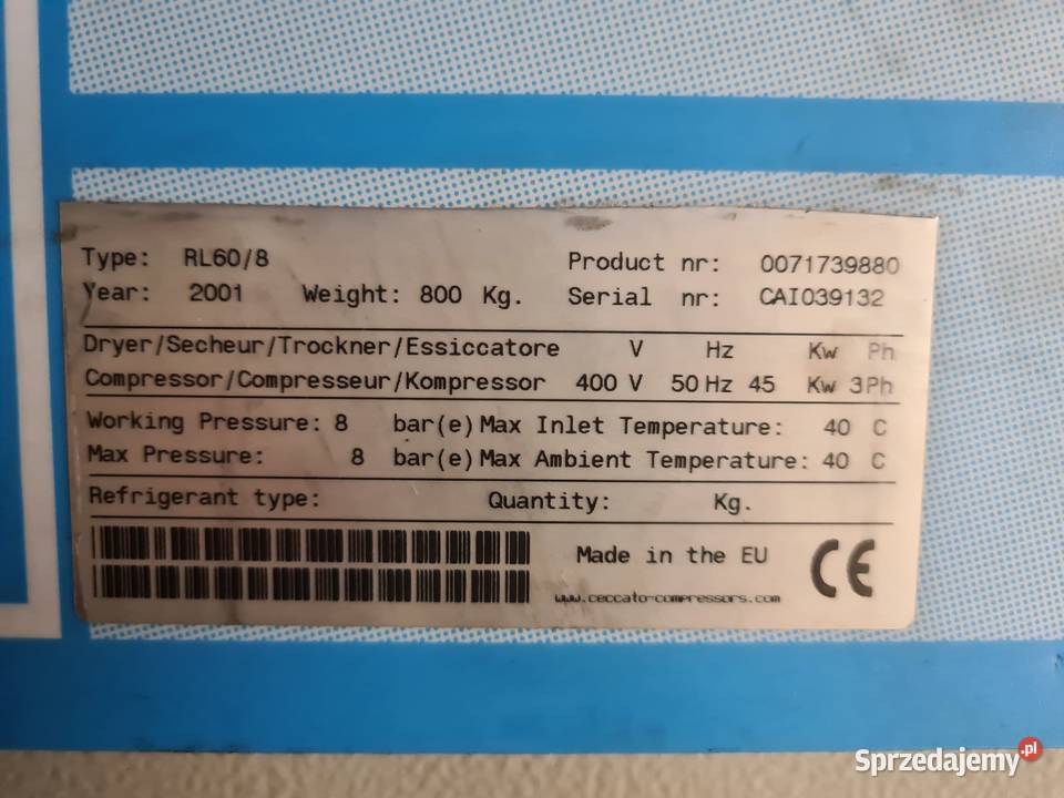 Kompresor śrubowy AIRPRESS APS 60 45 kw Zduny