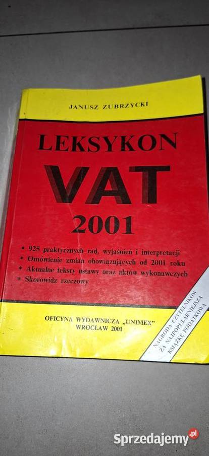 Leksikon VAT 2001 kultowy poradnik fiskalny wielkopolskie Łęczyca