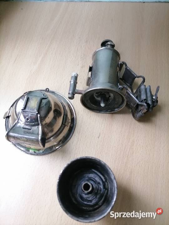 Stara lampa rowerowa na karbid Kraków