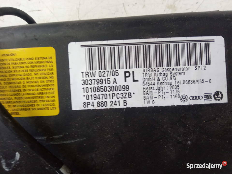 AUDI A3 8P PODUSZKI FOTELA Kobylnica