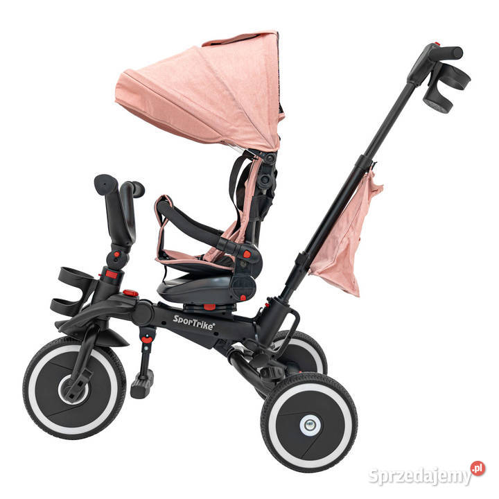 Rowerek Trzykołowy RIDER różowy koła EVA z