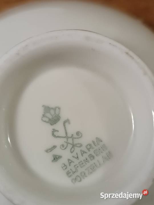 Zestaw porcelanowy filiżanka z talerzykami Gorlice