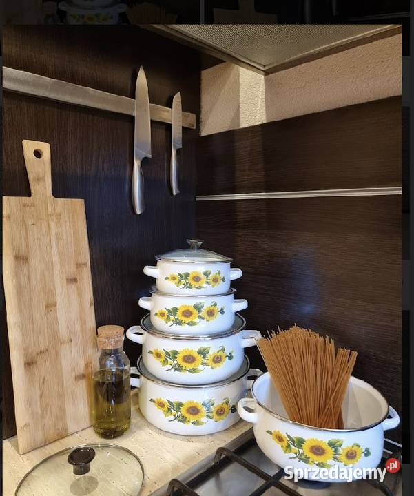 89 Garnki emaliowane słoneczniki Zabrze