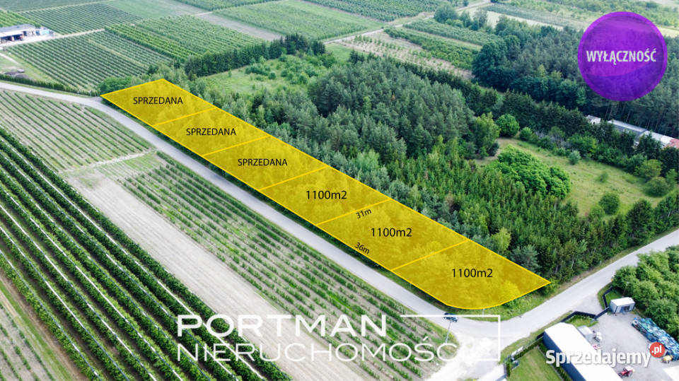 Działka budowlana 1100m2 SPRZEDAŻ MPZP Świętochów