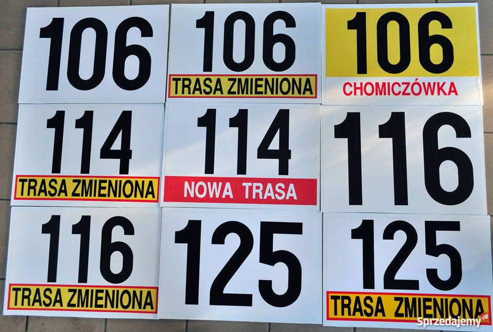 Tablice autobusowe czołowe zbiory na sprzedaż