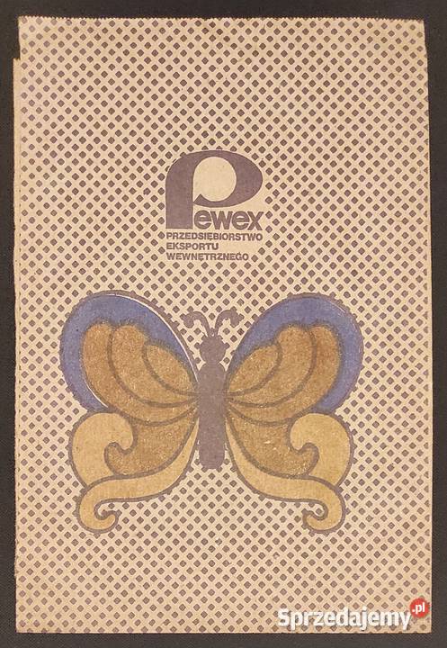 Torebka Pewex motyl papierowa torebka z papieru mazowieckie Warszawa
