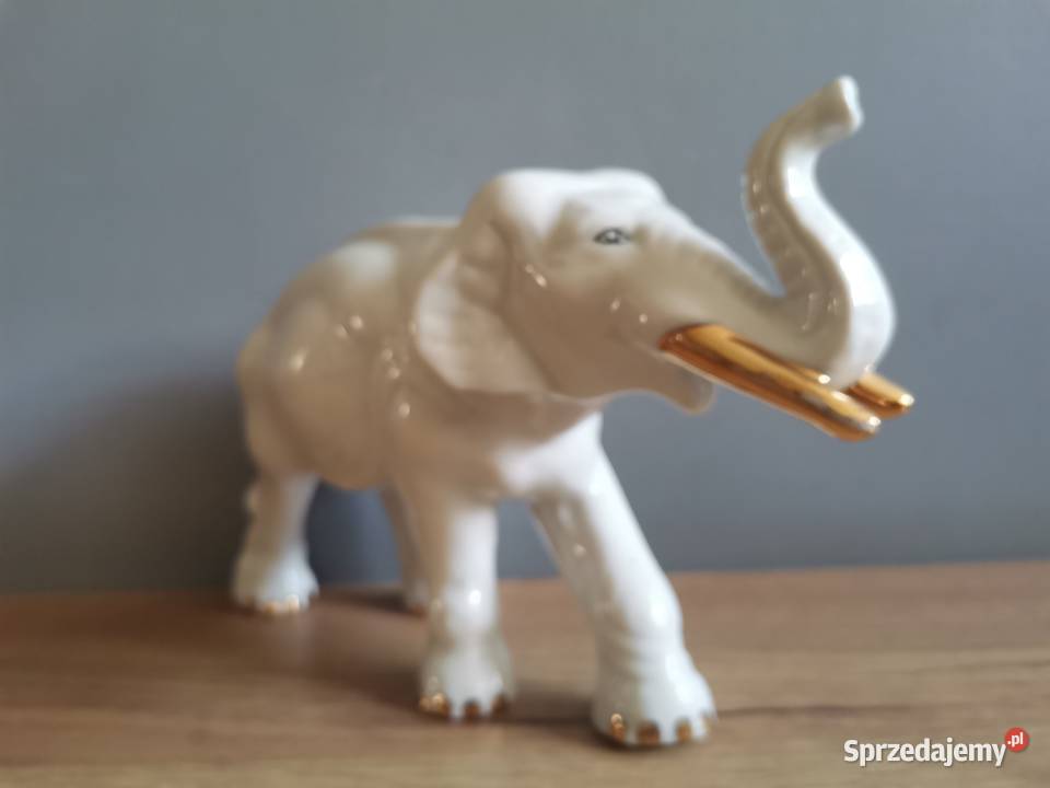 Stara figurka porcelanowa Słoń porcelana Steatyt śląskie Katowice sprzedam