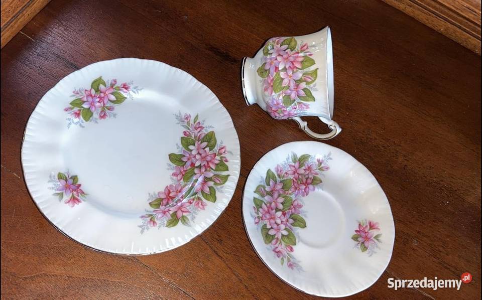 Filiżanka z talerzykiem deserowym Myflower Syg Gdańsk