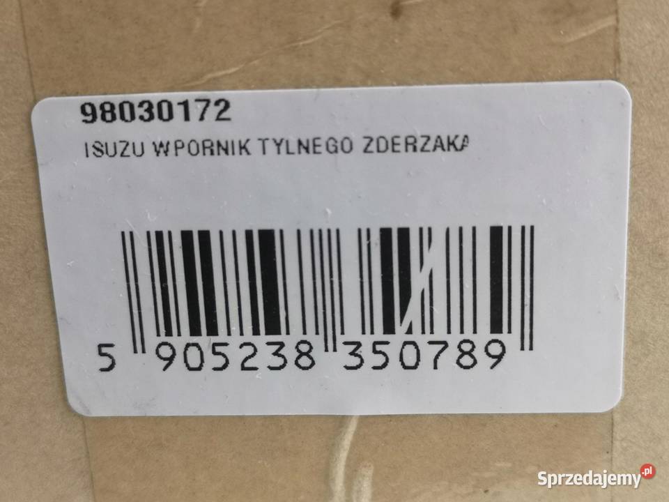 WPORNIK TYLNEGO ZDERZAKA ISUZU D 2011 NOWY