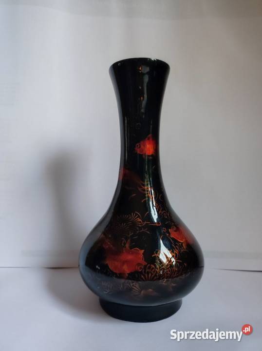 złote rybki wazon flakon z laki retro vintage Kielce sprzedam