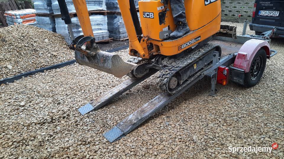 Przyczepa Laweta pod mini koparkę Ładowność 1000 lawety