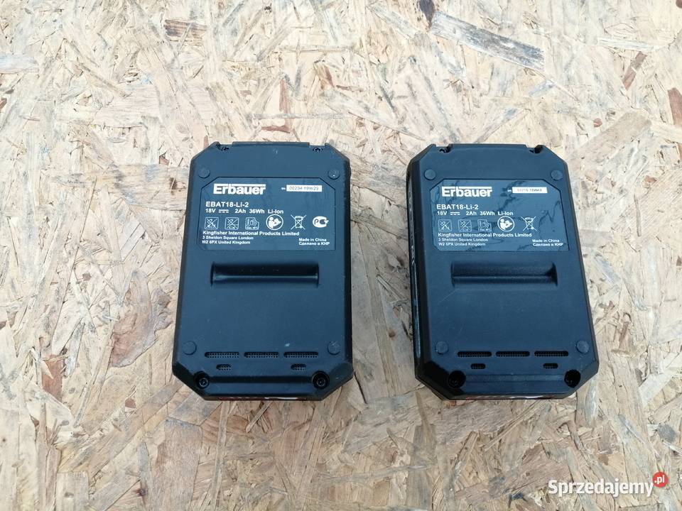 ZESTAW WKRĘTARKA ZAKRĘTARKA ERBAUER 18V 2x2Ah Elektryczne Wyrzeka
