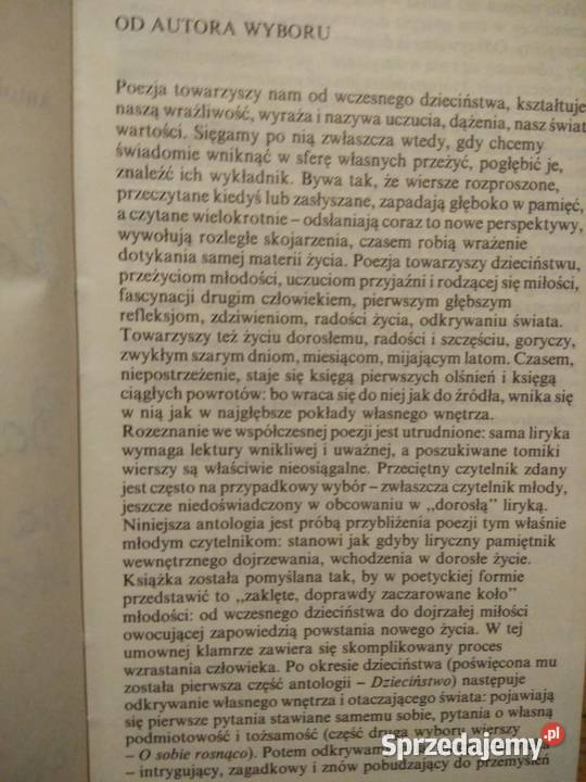 Antologia wierszy prezenty gwiazdka antykwariat Warszawa
