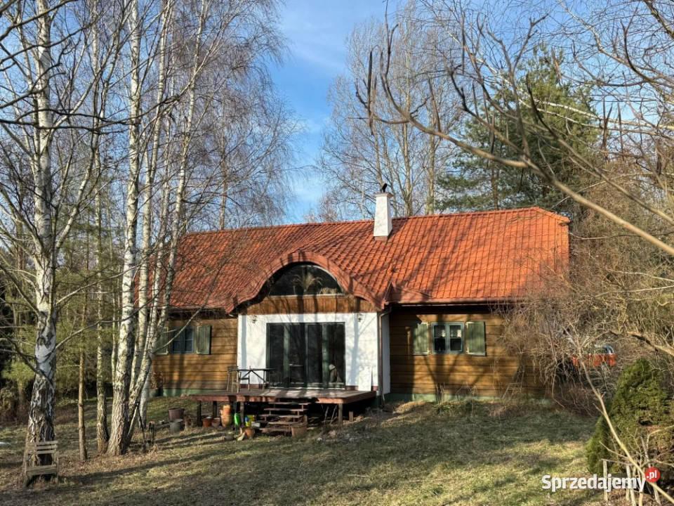 Wyjątkowy drewniany dom pod Warszawą mazowieckie Opypy