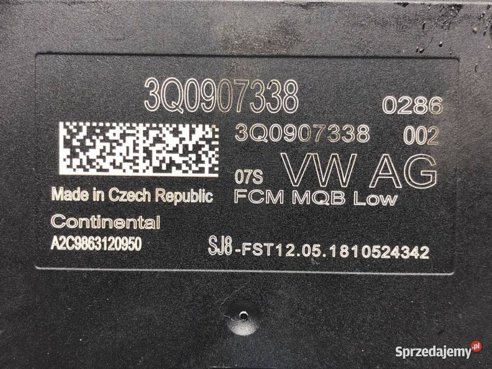 MODUŁ ŚWIATEŁ SEAT ATECA 3Q0907338 STEROWNIK