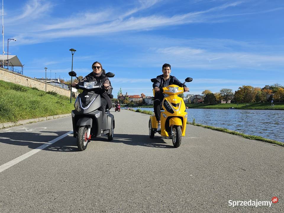Elektryczny 3kołowy skuter bateria uchwyt pas pełny VAT Kraków