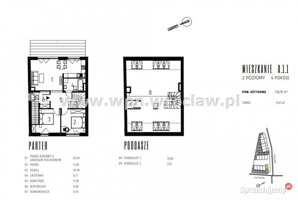 Mieszkanie do sprzedania 1281m2 5pokojowe Wrocław