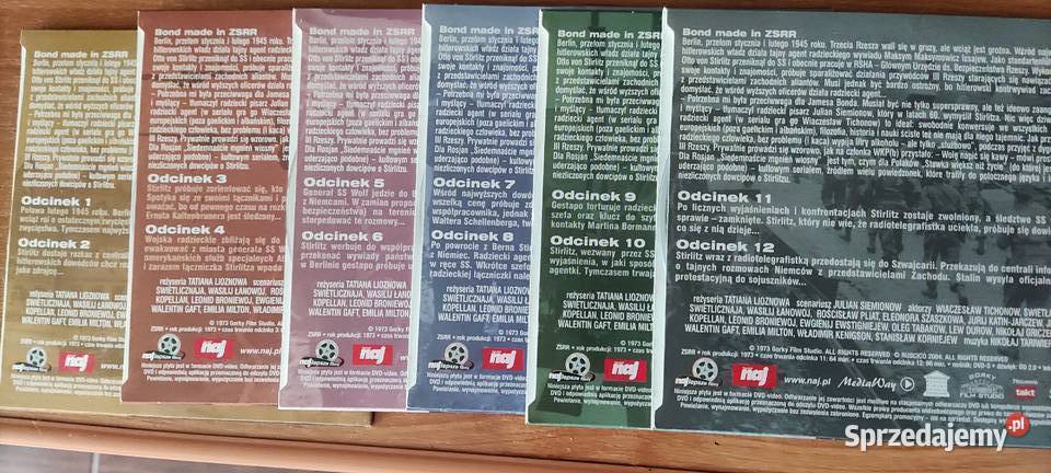 Siedemnaście Mgnień Wiosny Pełny serial 6 DVD Gliwice sprzedam