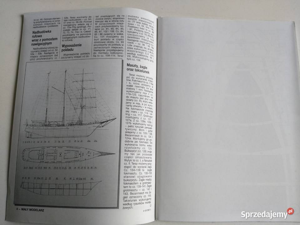 Mały Modelarz 451997 okręt szkolny marynarki Dąbrowa Górnicza