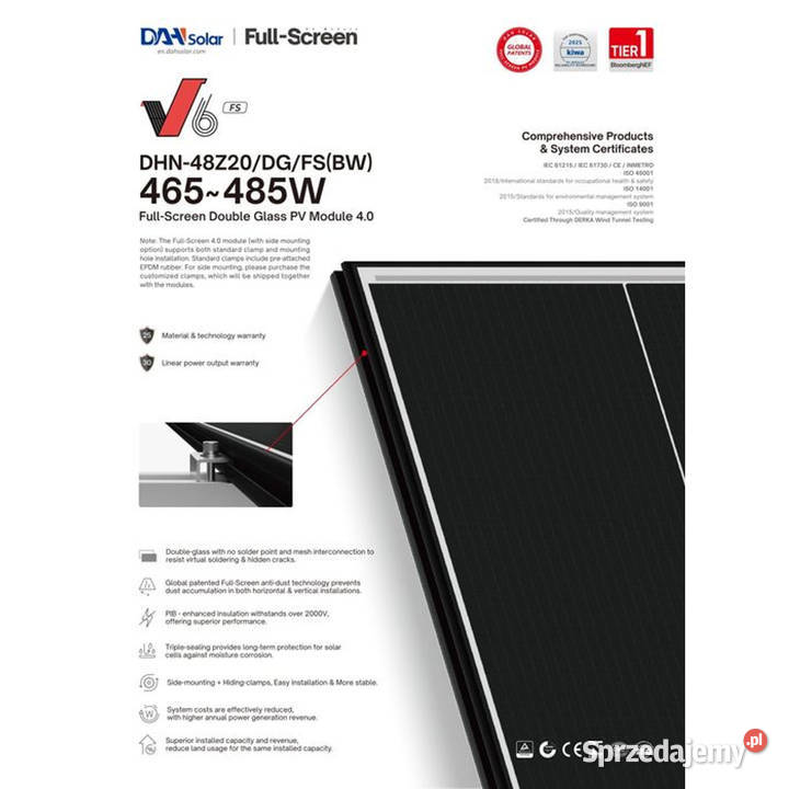 PALETA 37 Panel Fotowoltaiczny DAH Solar 475W