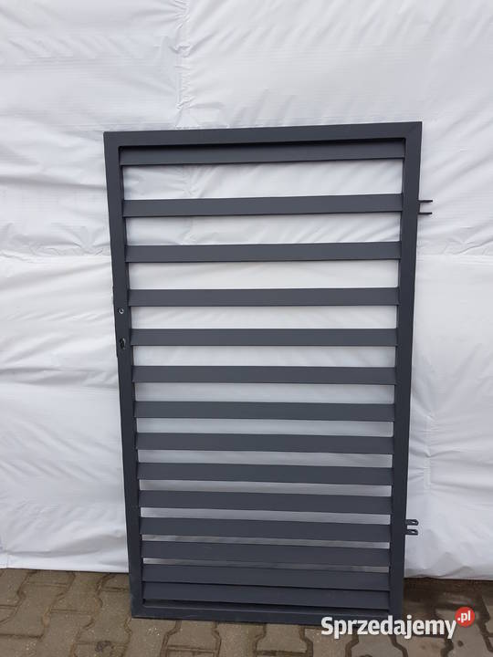 Brama Lizbona dwuskrzydłowa grafit antracyt skrzydłowa Wąbrzeźno