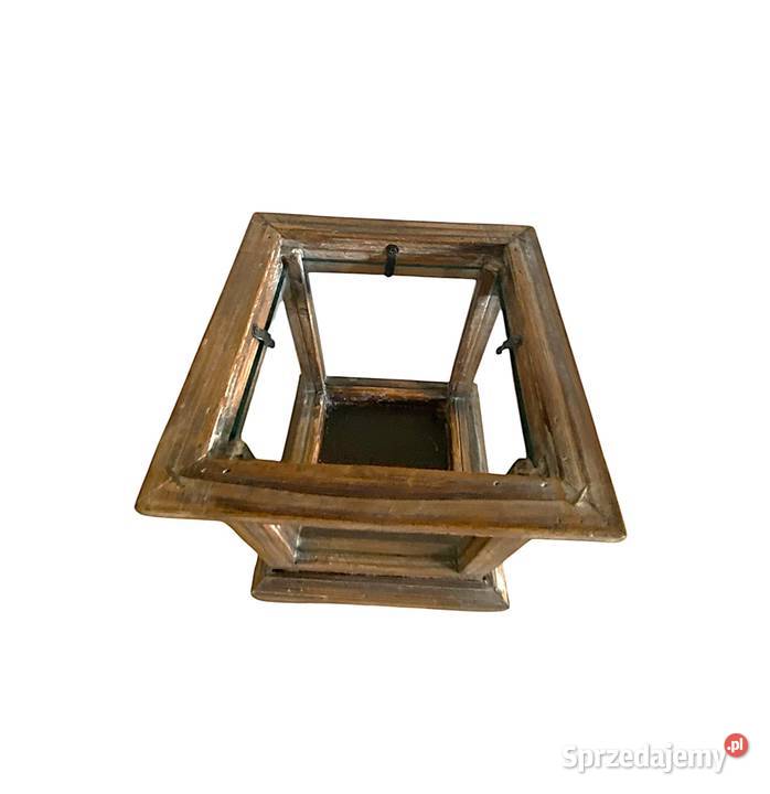 Drewniany lampion świecznik mazowieckie sprzedam