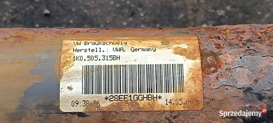 BELKA SANKI TYŁ VOLKSWAGEN GOLF V 1K0505315BH osobowe Lipno