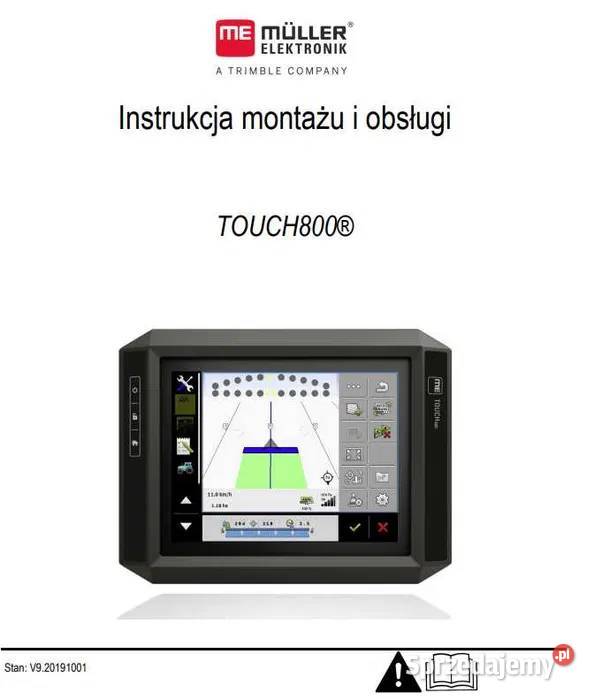 Instrukcja obsługi i montażu TOUCH 800 Horsch Pozostałe łódzkie Zduńska Wola