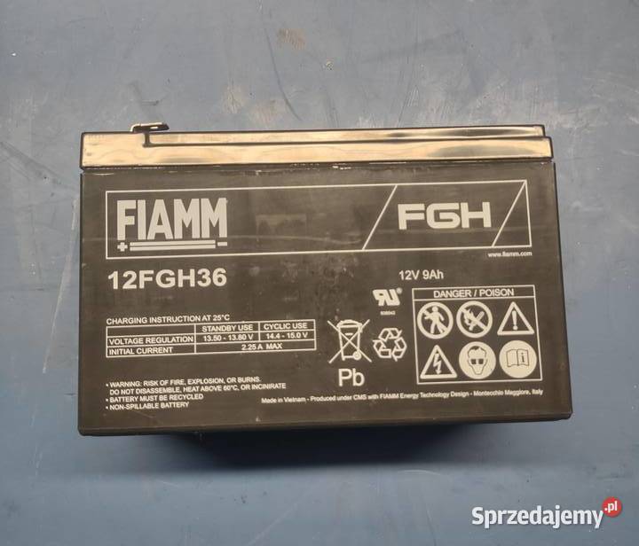 Akumulator FIAMM 12FGH36 12V 9Ah AGM VRLA wielkopolskie Poznań