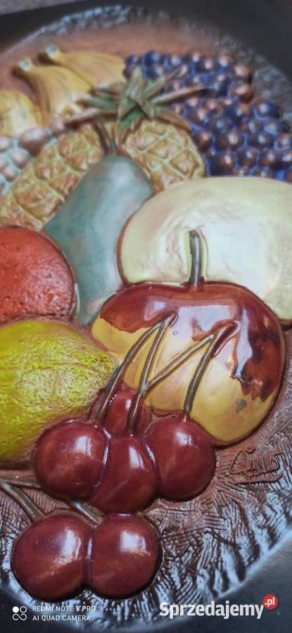 Kafel ceramiczny Z owocami
Sygnowany Jie Gdańsk