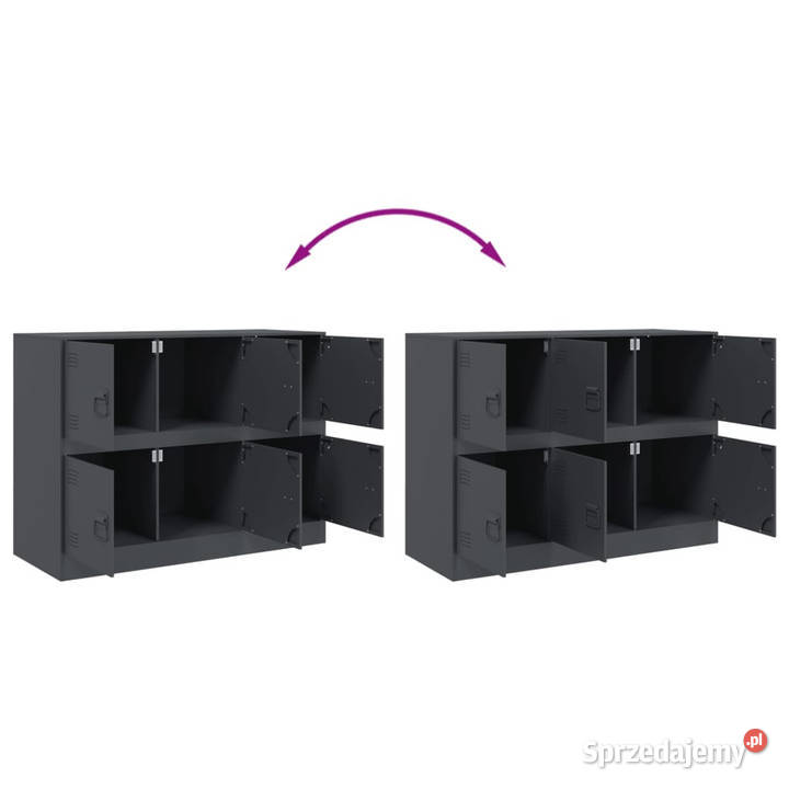 Szafka boczna antracytowa 99x39x73 stal WM841795 sprzedam