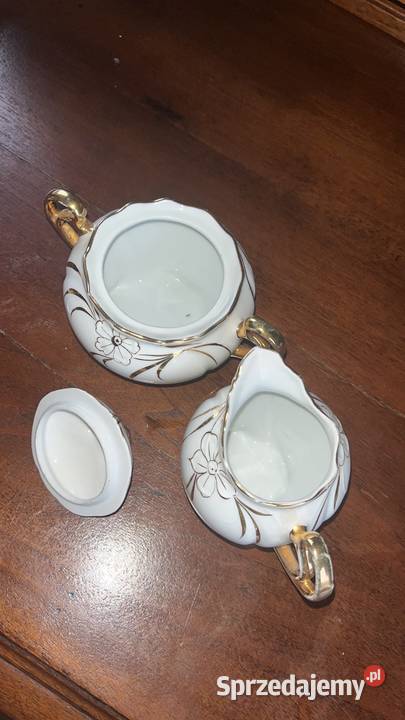 Secesja Cukiernica i mlecznik Bez sygnatury Porcelana i szkło Gdańsk