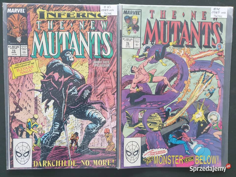 The Mutants 9 komiksów Marvel USA 19881989 Amerykańskie Komiksy Gdynia
