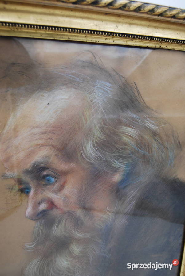 Obraz Portret starca pastel wielkopolskie Poznań