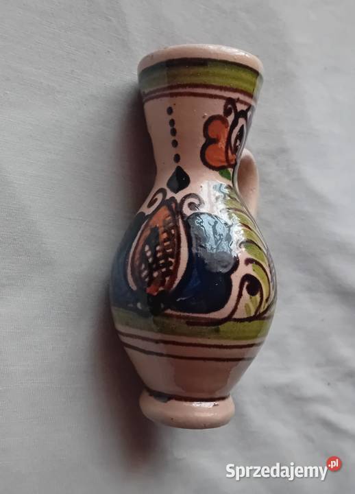 Ręcznie formowany i zdobiony dzbanek mlecznik Porcelana i szkło